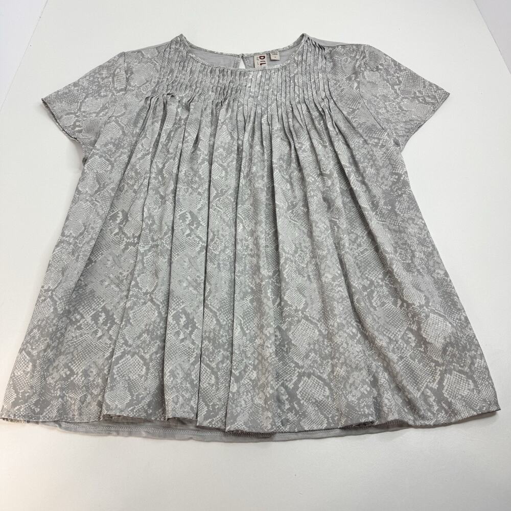 Dolan by Anthropologie Top Women's Medium Pleated Snakeskin Lightweight Silky